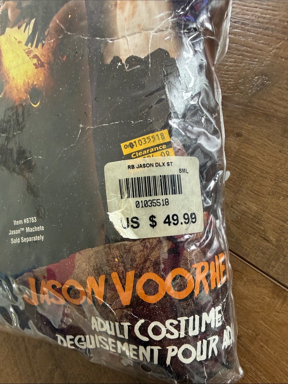Friday the 13th Jason Voorhees Adult Costume - Navy & White M - Picture 3 of 6